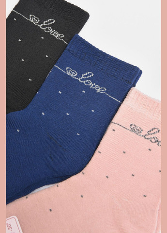Набор носков детских махровых для девочки 3 штуки Let's Shop (304501512)