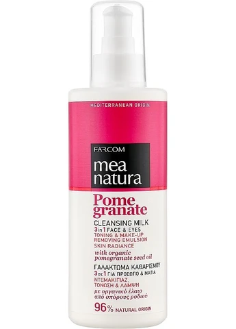 Очищувальне молочко для обличчя й очей з олією граната Pomegranate Cleansing Milk 250ml (2-953203) Mea Natura (380164119)