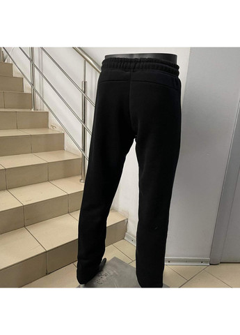 Брюки мужские спортивные прямые карманы флис 3XL черные Dias (369012346)