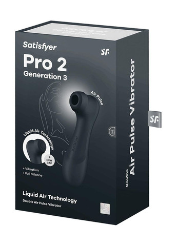Вібратор із ефектом пульсації Pro 2 Generation 3 чорний Satisfyer (339863893)