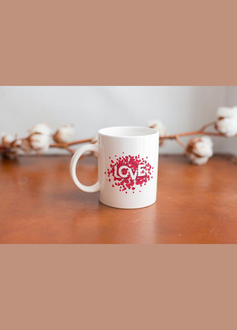 Кружка з принтом "Love" 330 мл Біла No Brand (324263976)