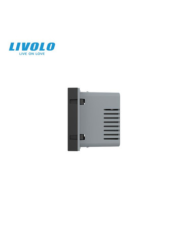 Розумний Wi-Fi терморегулятор (термостат) сенсорний програмований для водяної теплої підлоги, чорний, модуль без рамки Livolo (371777176)