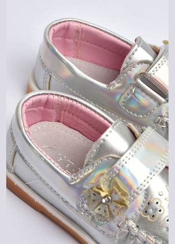 Мокасини дитячі для дівчинки сріблястого кольору Let's Shop (332164536)