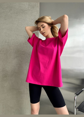 Рожева жіноча базова футболка колір малиновий р.42/46 452425 New Trend
