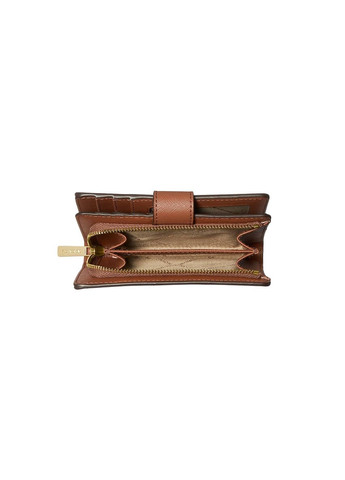 Женский кошелек Leather Wallet (LUGGAGE) Michael Kors Medium Crossgrain (360802194)