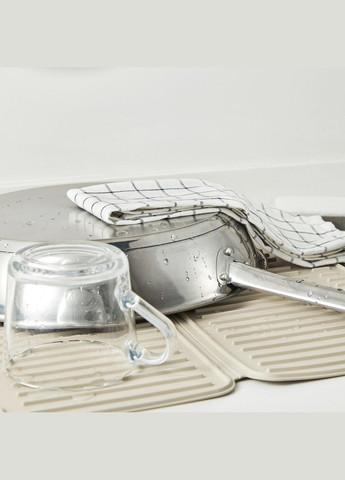 Килимок для сушіння посуду ІКЕА 51х42 см бежевий IKEA (353307175)