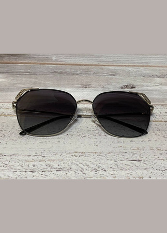 Очки женские солнцезащитные капельки темносерый градиент с декором LIGHT (315889467)