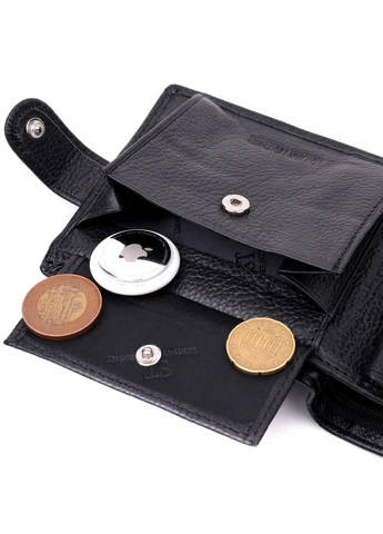 Мужской кошелек среднего размера из натуральной кожи 22444 st leather (394032419)