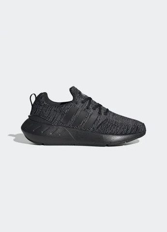 Чорні осінні кросівки kids swift run 22l core black/grey five/cloud white р.4/36/23.3см adidas