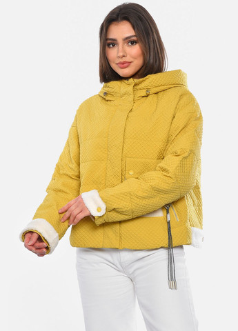 Горчичная демисезонная куртка женская демисезонная горчичного цвета Let's Shop