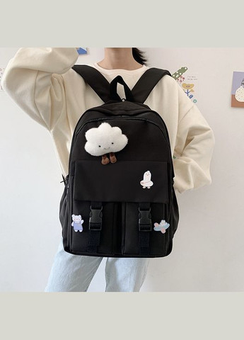 Рюкзак 3856 мужской женский детский школьный портфель черный No Brand (326487666)