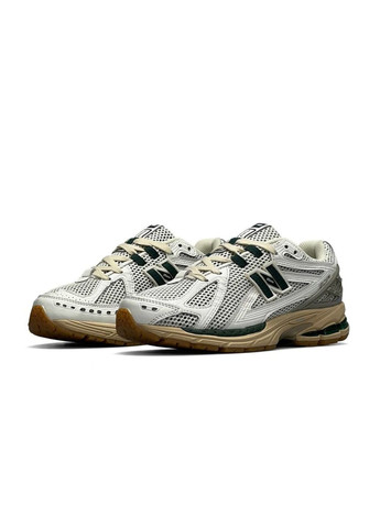 Белые демисезонные кроссовки мужские, вьетнам New Balance 1906R White Green Cream