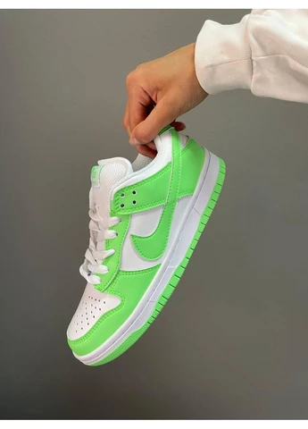Білі кросівки чоловічі nike sb dunk green white найк сб данк білі демісезон No Brand