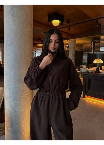 Комбинезон N.Family однотонный коричневый кэжуал