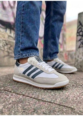Белые летние кроссовки adidas sl 72 rs cloud white/aurora ivy/crystal адидас сл 72 No Brand