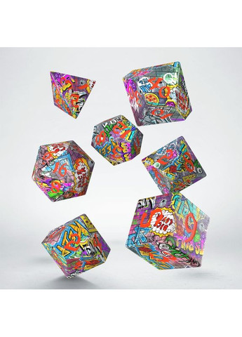 Настільна гра Набір кубиків Full Art Dice Set: Graffiti Q-Workshop (371882865)