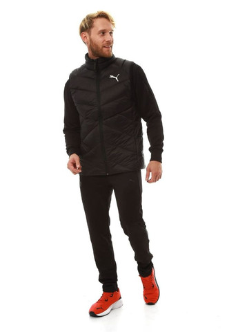 Чорна демісезонна куртка чоловіча pwrwarm packlite down vest (58770001) Puma