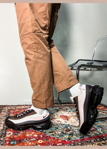 Коричневі Осінні кросівки чоловічі nike air max 95 "black violet" | найк аір макс 95 коричневі No Brand