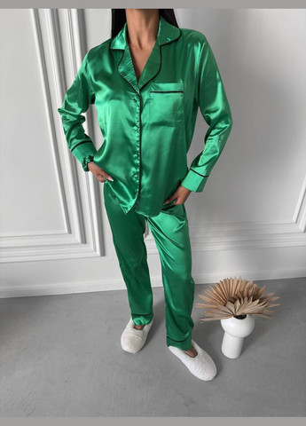 Зеленая всесезон женская пижама No Brand