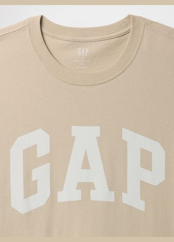 Бежевая футболка-мужская футболка everyday soft logo для мужчин Gap
