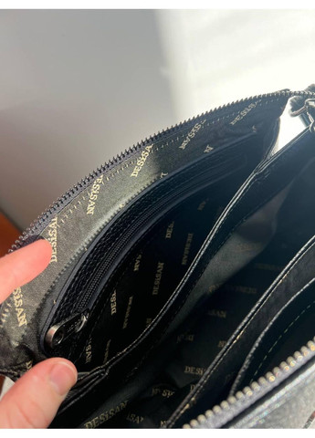 Сумка жіноча Натуральна шкіра флотар чорна (3017-1) Desisan (371883443)