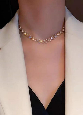 Ланцюжок-чокер жіночий з камінцями та бусинками Fashion Jewelry (322765897)