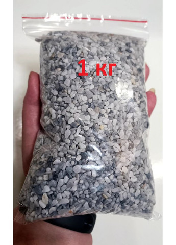 Грунт 75 декоративний галька Сірий мармур пастель ніжний мікс 3-6 мм, 1 кг No Brand (366560004)