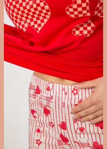 Червона піжама жіноча з принтом Ager 243R15726