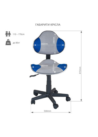 Детское кресло LST3 Blue-Grey FunDesk (348466801)