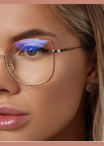 Жіночі фотохромні окуляри для зору +3.50 червоні БлюБлокер Антиблік Fabia Monti (337171384)