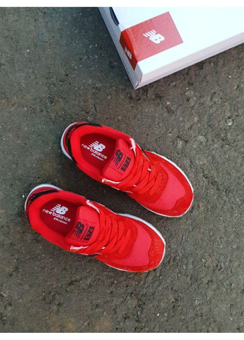 КРОСІВКИ ЖІНОЧІ NEW BALANCE 574 RED WHITE BLACK НЬЮ БЕЛАНС 574 No Brand чорні демісезони (367171372)
