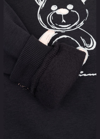 Viollen світшот для дівчинки колір графіт цб-00259309 графітовий футер