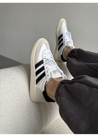 Чорні Осінні кросівки чоловічі adidas spezial white / black адідас спеціал No Brand