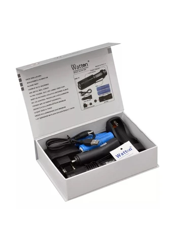 Светодиодный аккумуляторный фонарь WT-086 с зарядкой USB, от сети 220V, 12V фонарик ручной алюминиевый Watton (338854927)