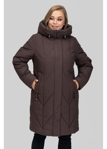 Коричневое зимнее Женское зимнее пальто из плащевки Альбина All Posa (ap102540p) A'll Posa