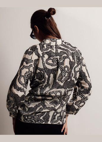 Черное кэжуал платье с рубашкой бежево-черное Samsara