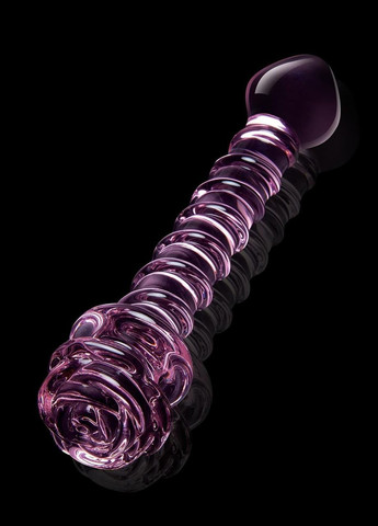 Спиральный фаллоимитатор для точки G из стекла Dream Toys Glaze Glass в форме бутона розы Dreamtoys (330617781)