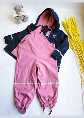 Дощовик Дитячий Грязепруф на флісі 86-92см ☔️Дощовик Комплект Дитячий Lupilu Куртка та Напівкомбінезон (303278446)