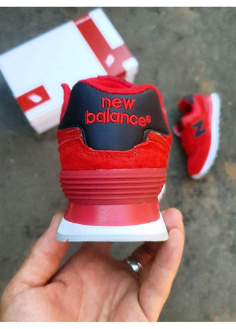 КРОСІВКИ ЖІНОЧІ NEW BALANCE 574 RED WHITE BLACK НЬЮ БЕЛАНС 574 No Brand чорні демісезони (367171372)