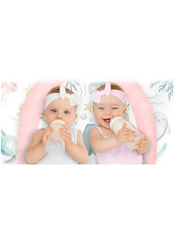 Розвиваючий інтерактивний ігровий килимок для дітей малюків з іграшками подушкою (476609-Prob) Океан рожевий Unbranded (285738618)