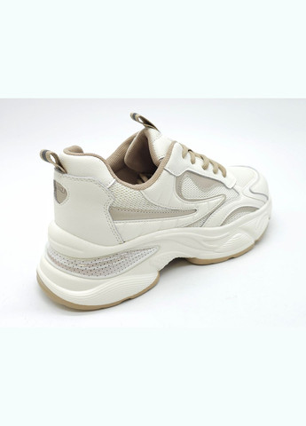 Бежевые всесезонные женские кроссовки бежевые кожаные l-10-40 23 см(р) Lonza
