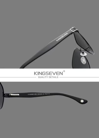 Мужские поляризационные солнцезащитные очки 7777 Silver Gray KINGSEVEN (327402184)