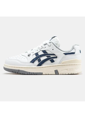 Белые летние кроссовки asics ex89 white blue асикс гель No Brand