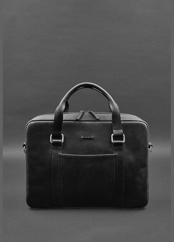 Кожаная сумка для ноутбука и документов черная Crazy Horse (A-027948) BlankNote (327874176)