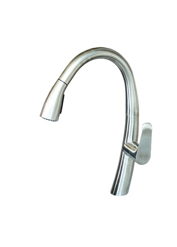 Смеситель кухонный Germece с выдвижным изливом 8658 Platinum (269794704)