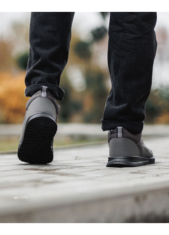 Серые зимние кроссовки nk wave grey sheepskin lining No Brand