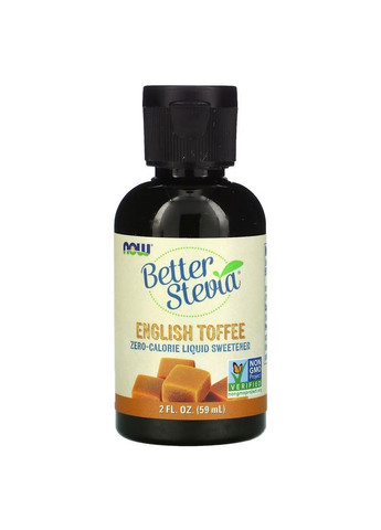 Заменитель питания Better Stevia, 60 мл, English Toffee Now (293420551)