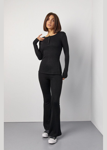 Костюм зі штанами клеш та кофтиною на гудзиках Lurex (317618556)