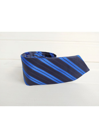 Галстук в полоску сине черный Major Style (351892225)