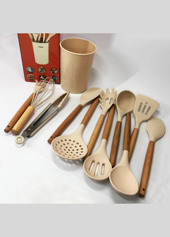 Набор кухонных предметов на подставке MG-1142, Силиконовые аксессуары NH-165 для кухни Magio (349511939)